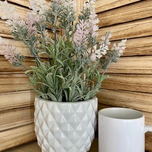 Faux Lilacs in Vase